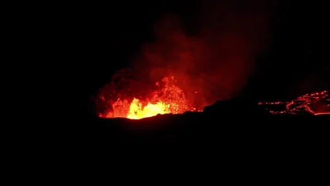Volcano eruption in Iceland Stock Footage 273111511