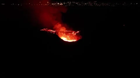 Volcano eruption in Iceland Stock Footage 273111515