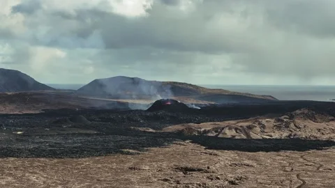 Volcano eruption in Iceland Stock Footage 273167953