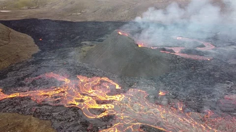 Volcano Eruption Icelnad Stock Footage 286430844