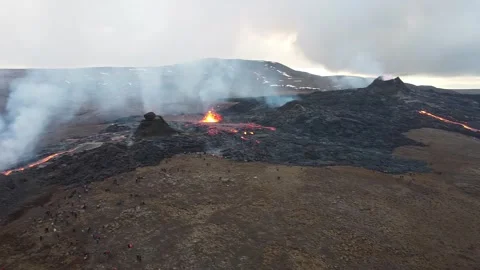 Volcano Eruption Icelnad Stock Footage 286430850