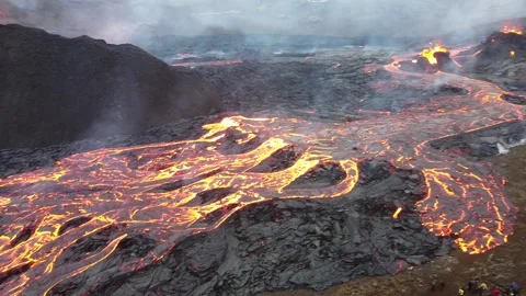 Volcano Eruption Icelnad Stock Footage 286431691