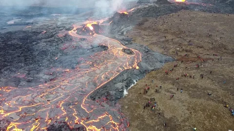 Volcano Eruption Icelnad Stock Footage 286431801