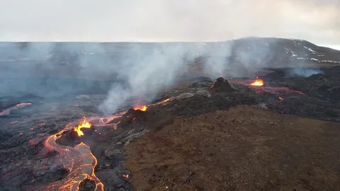 Volcano Eruption Icelnad Stock Footage 286432496