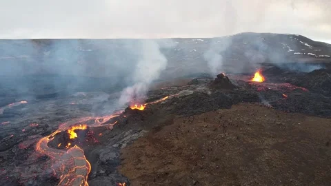 Volcano Eruption Icelnad Stock Footage 286432529
