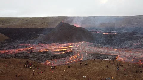 Volcano Eruption Icelnad Stock Footage 286432568