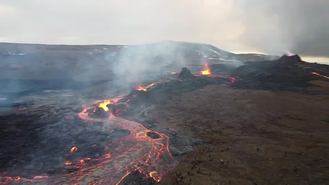 Volcano Eruption Icelnad Stock Footage 286433329