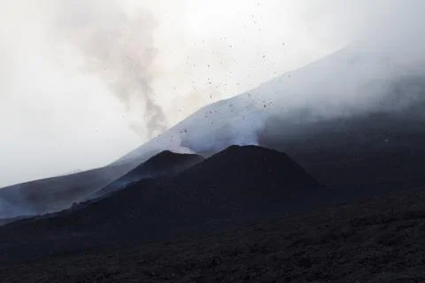 Volcano eruption Stock Photos