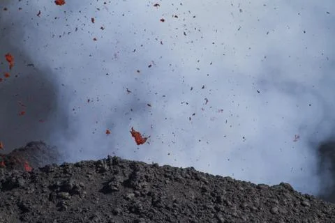 Volcano eruption Stock Photos