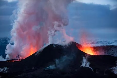 Volcano eruption Stock Photos