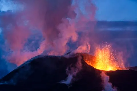 Volcano eruption Stock Photos