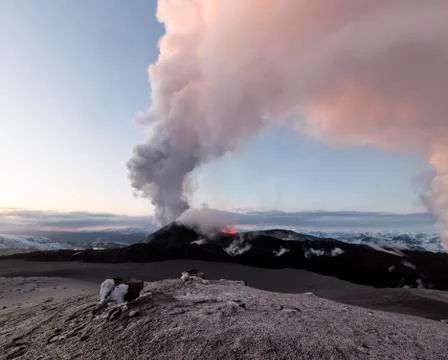 Volcano eruption Stock Photos