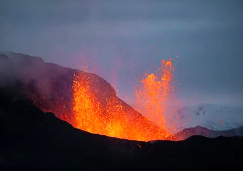 Volcano eruption Stock Photos