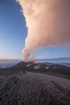 Volcano eruption Stock Photos