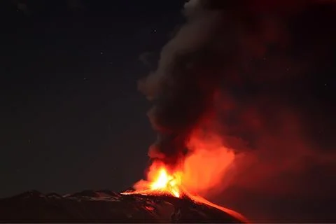 Volcano eruption Stock Photos