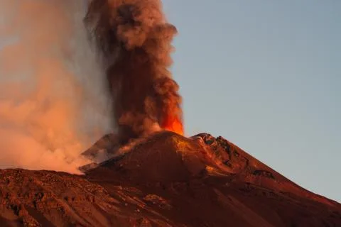 Volcano Etna Eruption Foto stock