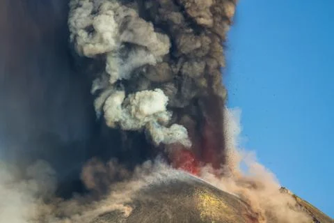 Volcano Etna Eruption Foto stock