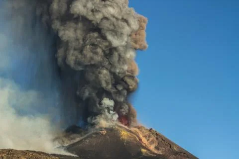 Volcano Etna Eruption Foto stock