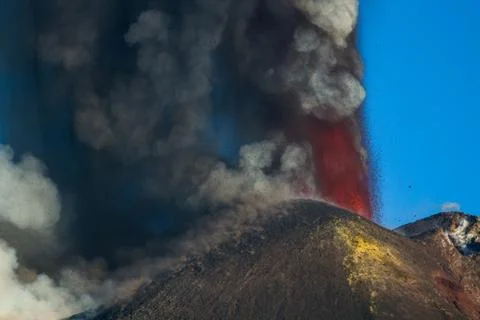 Volcano Etna Eruption Foto stock