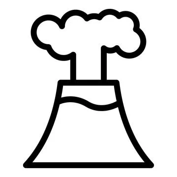 Volcano explosion icon outline vector. Lava fire 스톡 일러스트
