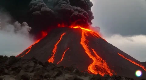 The volcano Stock Footage 257988345