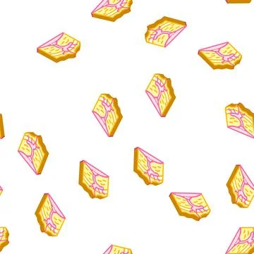 Volcano formation process isometric icon seamless pattern Stock Illustration