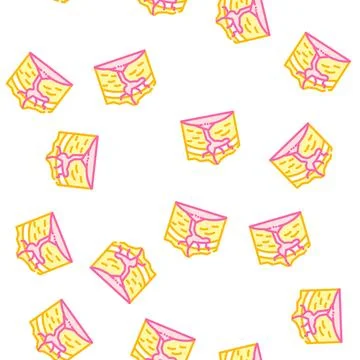 Volcano formation process vector seamless pattern Stock Illustration