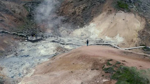 Volcano Geothermal Volcanic Activity Stock Footage 112444654