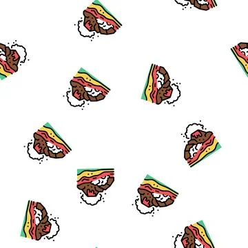Volcano hawaii vector seamless pattern 스톡 일러스트