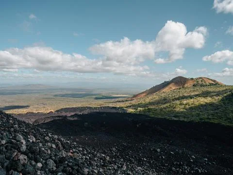 Volcano hiking Stock Photos