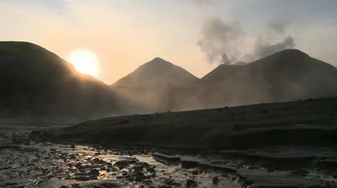 Volcano hot springs Rabaul Papua New Guinea 1 Stock Footage