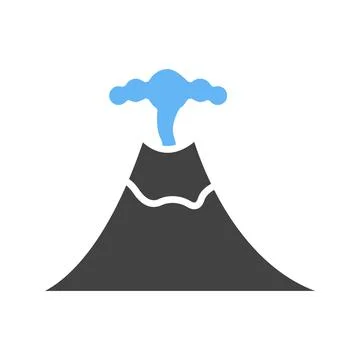 Volcano icon vector image. Stock Illustration
