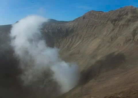 Volcano Ijen, Java, Indonesia, bright colorful vivid theme Stock-Fotos