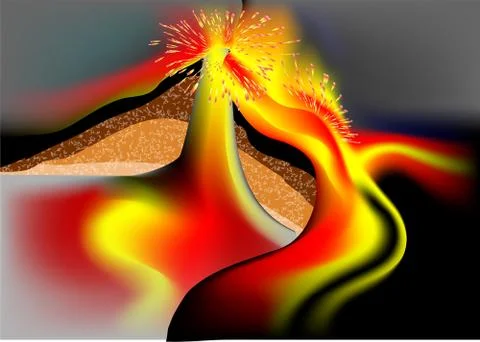 Volcano Stock Illustration