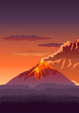 Volcano Stock Illustration