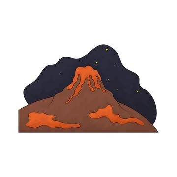 Volcano illustration Stock Illustration
