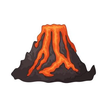 Volcano illustration Stock Illustration