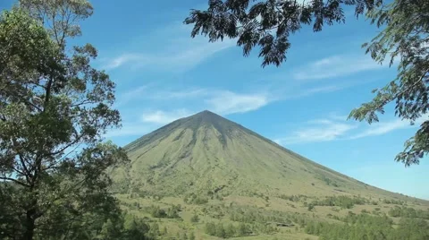 Volcano in Indonesia Stock Footage 44915950