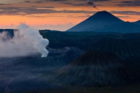 Volcano in Indonesia Stock Photos