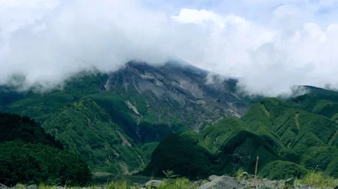 Volcano in Indonesia time lapse Stock Footage 49957340