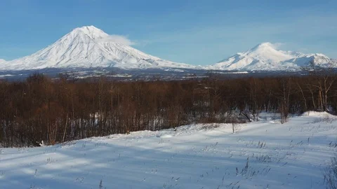 Volcano of Kamchatka 006 Stock Footage 128409057