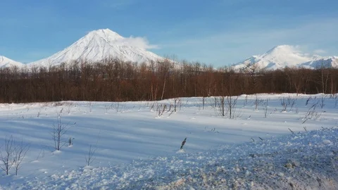 Volcano of Kamchatka 009 Stock Footage 128409073
