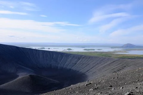 Volcano lake Stock Photos