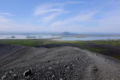Volcano lake Stock Photos