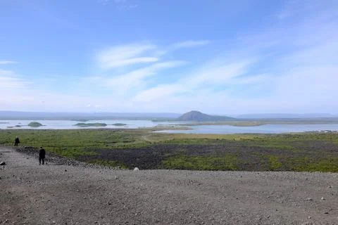 Volcano lake Stock Photos