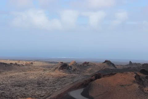 Volcano landscape at Lanzarote Foto stock