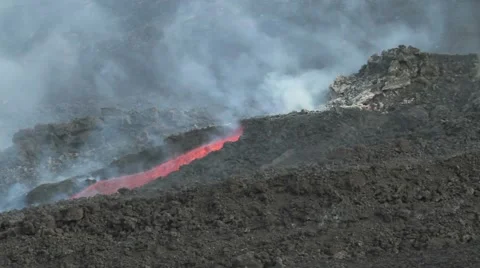Volcano Lava flow Stock Footage 42261216