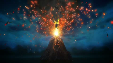 Volcano loop Stock Footage 20614049