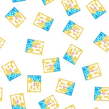 Volcano map vector seamless pattern color Stock Illustration