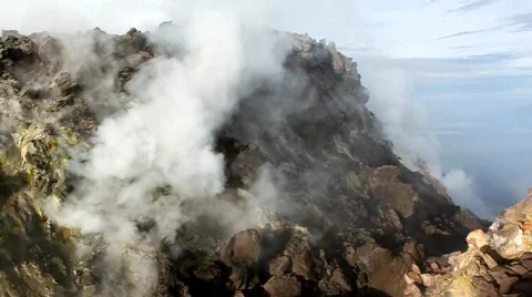 Volcano Merapi Stock Footage 781996